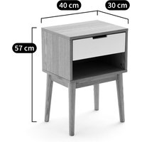 Jimi Vintage-Style Bedside Table