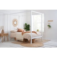 Birlea Mercia White Four Poster Bed, King Size