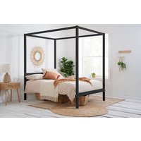 Birlea Mercia Black Four Poster Bed, Double