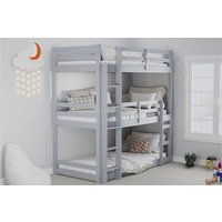 Birlea Tressa Grey Kids Triple Bunk Bed, Single