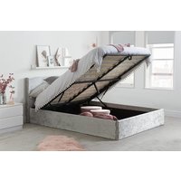 Birlea Berlin Steel Crushed Velvet Ottoman Bed, King Size