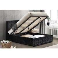 Birlea Hannover Black Crushed Velvet Fabric Ottoman Bed, King Size