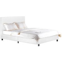 Heartlands Furniture Fusion King Size White Faux Leather Leather Bed