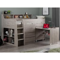 Julian Bowen Jupiter Midsleeper Single Grey Oak Mid Sleeper