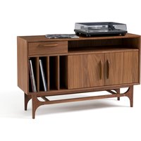 Larsen Walnut Vinyl Storage Cabinet
