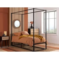 Birlea Farringdon Black 4 Poster Metal Bed Frame - 4ft6 Double