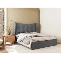 Seconique Verona Grey Fabric Ottoman Bed Frame - 5ft King Size