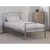 Seconique Newton Silver Metal Bed Frame - 3ft Single