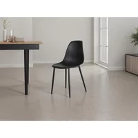 Core Aspen Curve Chair Set of 2 Black Plastic Seats