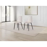 Core Aspen Curve Chair Set of 2 Calico Plastic Seats