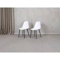 Core Aspen Curve Chair Set of 2 White Plastic Seats