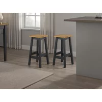 Core Corona Black Set of 2 Edge High Breakfast Stool