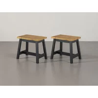 Core Corona Black Set of 2 Edge Small Dining Bench