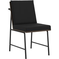 Niva Minimalist Upholstered Dining Chair with Metal Frame (Set of 2)