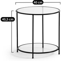 Sybil Tempered Glass Side Table