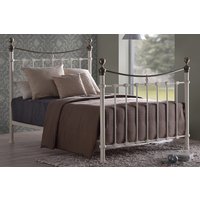 Time Living Elizabeth Cream & Brass Bed Frame, Double