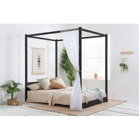 Birlea Darwin Black Four Poster Bed, Double