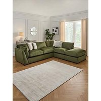 Very Home Anniston Fabric Right Hand Corner Chaise Sofa With Footstool - Made To Order In The Uk