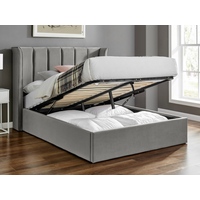 Limelight Polaris Storage King Size Silver Ottoman Bed