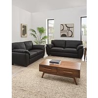 Very Home Montreal Real Leather/Faux Leather 3 + 2 Seater Sofa Set (Buy &Amp; Save!) - Fsc Certified