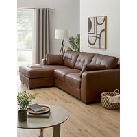 Very Home Arden Italian Leather Left Hand Corner Chaise