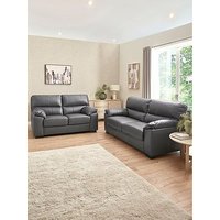 Very Home Ambrose Italian Leather 3 Seater + 2 Seater Sofa Set - Fsc&Reg; Certified