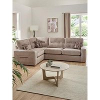 Very Home Melrose Left Hand Fabric Double Arm Corner Group Sofa - Made In The Uk