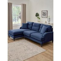 Very Home Victoria Left Hand Fabric 3 Seater Chaise Sofa - Navy - Fsc&Reg; Certified