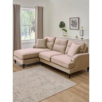 Very Home Victoria Left Hand Fabric 3 Seater Chaise Sofa - Mink - Fsc&Reg; Certified