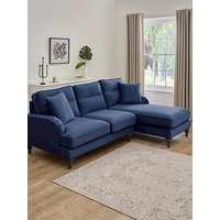 Very Home Victoria Right Hand Fabric 3 Seater Chaise Sofa - Navy - Fsc&Reg; Certified