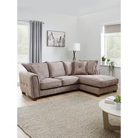 Very Home Avanti Right Hand Fabric Corner Chaise - Chocolate - Fsc Certified