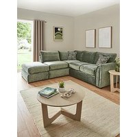 Very Home Layla Fabric Left Hand Corner Chaise With Footstool - Made To Order In The Uk