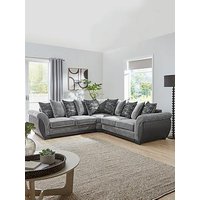 Very Home Lana Fabric And Faux Leather Corner Group Sofa - Fsc Certified