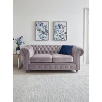 Very Home Laura Chesterfield Fabric 2 Seater Sofa - Grey - Fsc&Reg; Certified