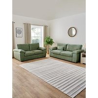 Very Home Salerno Standard Back Fabric 3 + 2 Seater Sofa  Set (Buy &Amp; Save!) - Green - Fsc&Reg; Certified