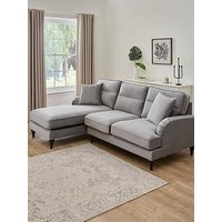 Very Home Victoria Left Hand Fabric 3 Seater Chaise Sofa - Grey - Fsc&Reg; Certified