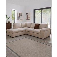 Very Home Amalfi Standard Back Left Hand Fabric Corner Chaise Sofa - Cream - Fsc&Reg; Certified