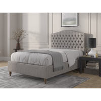 British Bed Company Alice Double Steel Wool Fabric Bed