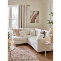 Very Home Rune Fabric Left Hand Corner Sofa - Cream - Fsc&Reg; Certified