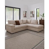 Very Home Amalfi Standard Back Right Hand Fabric Corner Chaise Sofa - Cream - Fsc&Reg; Certified