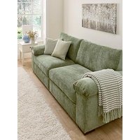 Very Home Salerno Standard Back 4 Seater Fabric Sofa - Green - Fsc&Reg; Certified
