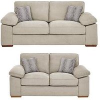 Very Home Dexter 3 Seater + 2 Seater Sofas (Buy And Save!) - Stone - Made To Order In The Uk