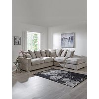 Very Home Chicago Deluxe Fabric Right Hand Scatter Back Corner Sofa With Footstool - Made To Order In The Uk