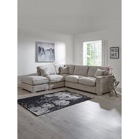 Very Home Chicago Deluxe Fabric Left Hand Corner Sofa With Footstool - Made To Order In The Uk