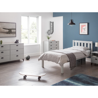 Julian Bowen Luna Bed Single Dove Grey Wooden Bed