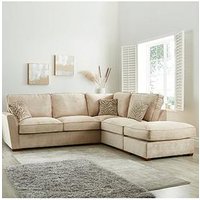 Very Home Kingston R/H Corner Chaise With Footstool - Made To Order In The Uk