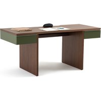 Siem 2-Drawer Walnut Veneer XL Desk