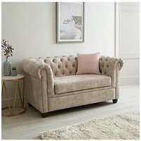 Very Home Chester Chesterfield Leather Look 2 Seater Sofa - Pebble - Fsc&Reg; Certified