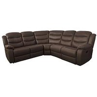 Very Home Rothbury Luxury Faux Leather High Back Manual Recliner Corner Group Sofa