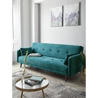 Very Home Cadiz Velvet Sofa Bed - Teal - Fsc&Reg; Certified